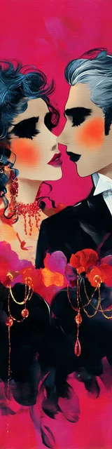 Free dark romance bookmark featuring two vampire figures